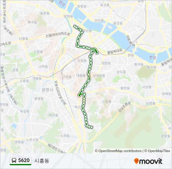 5620 버스 노선 지도