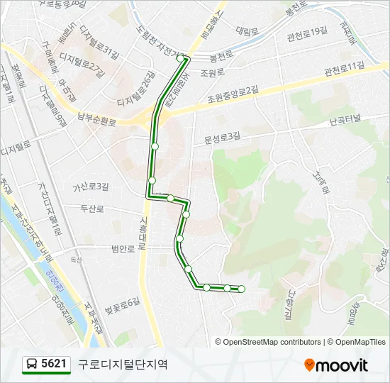 5621 Bus Line Map