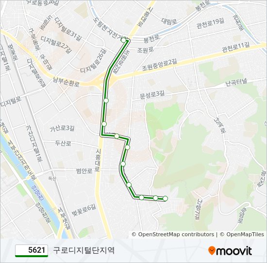 5621 bus Line Map
