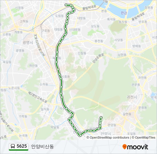 5625 bus Line Map
