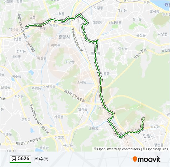 5626 버스 노선 지도