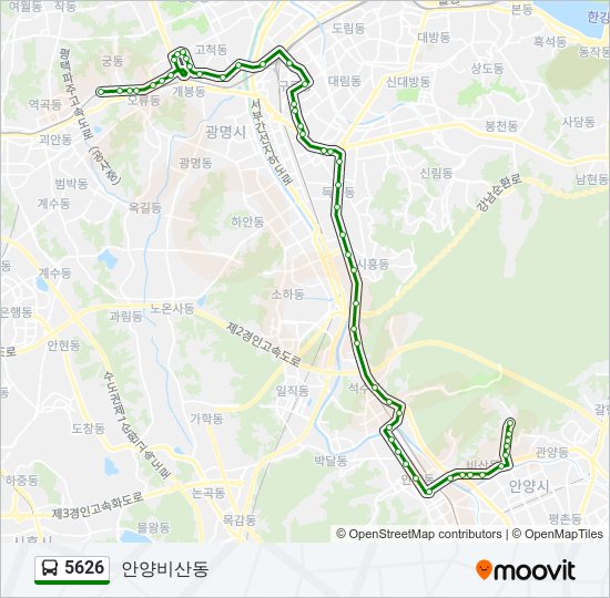 5626 bus Line Map