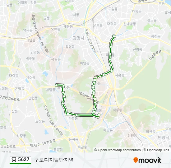 5627 Bus Line Map