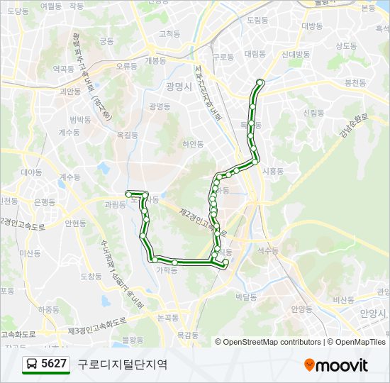 5627 bus Line Map