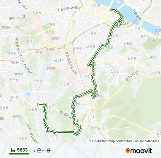 5633 Bus Line Map