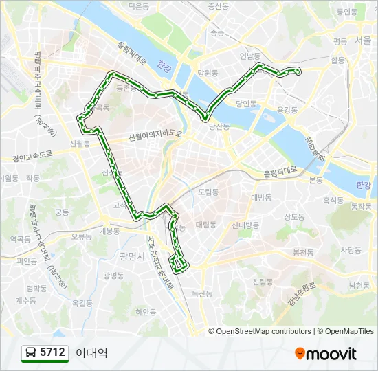 5712 Bus Line Map