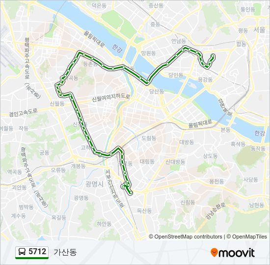 5712 bus Line Map