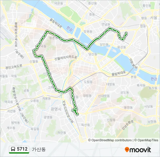 5712 Bus Line Map