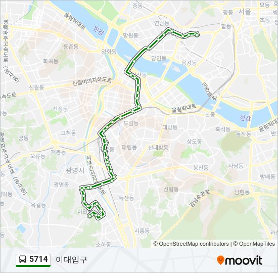 5714 버스 노선 지도