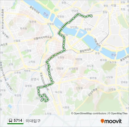 5714 버스 노선 지도