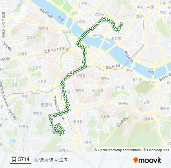 5714 버스 노선 지도