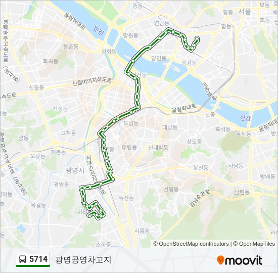 5714 bus Line Map