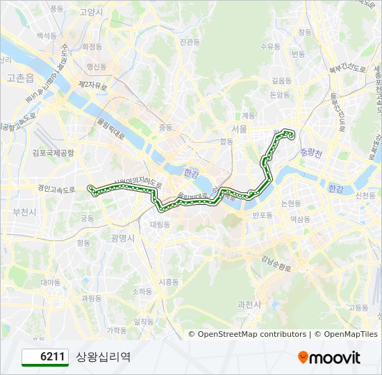 6211 bus Line Map