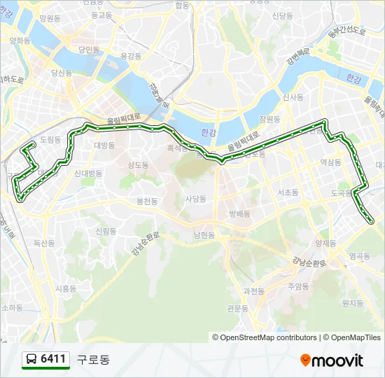 6411 Bus Line Map