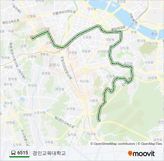 6515 bus Line Map
