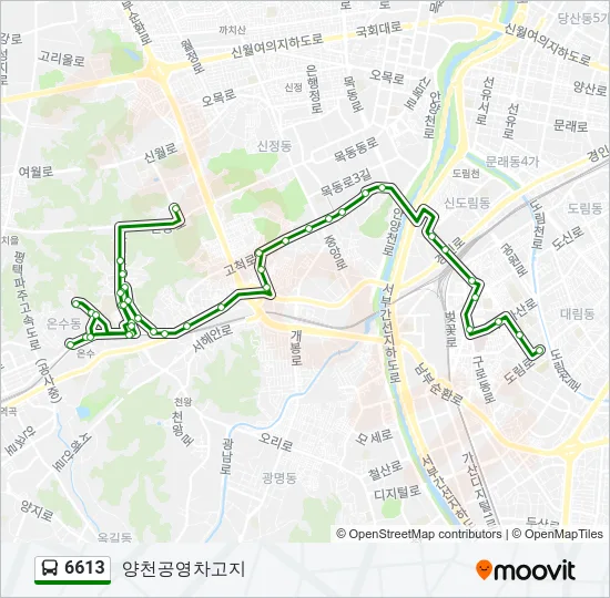 6613 Bus Line Map