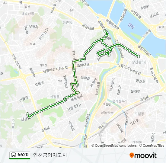 6620 버스 노선 지도