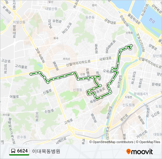 6624 bus Line Map