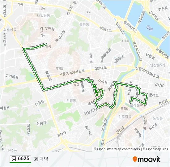 6625 버스 노선 지도