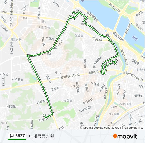6627 bus Line Map