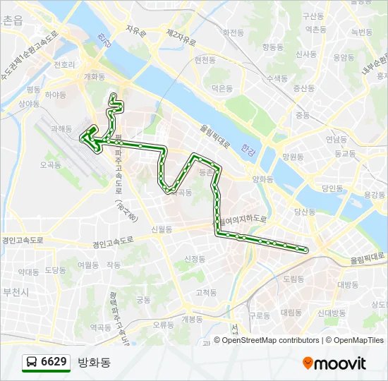 6629 Bus Line Map