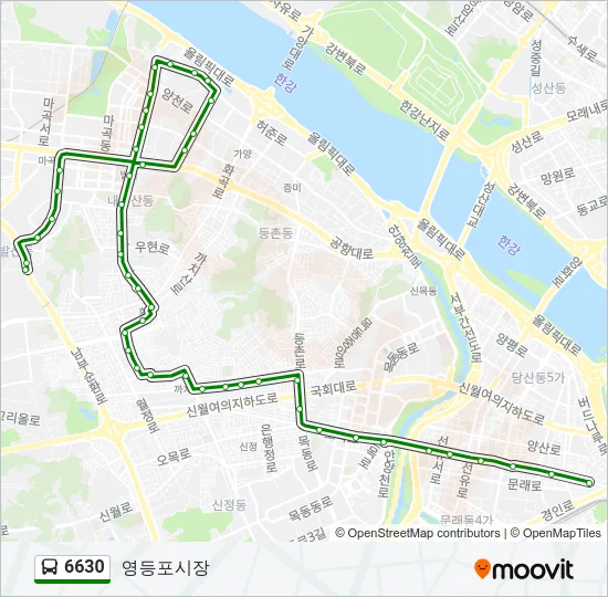 6630 버스 노선 지도