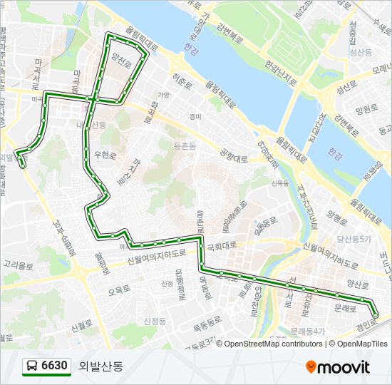6630 버스 노선 지도
