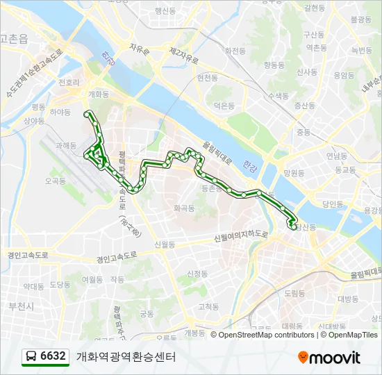 6632 Bus Line Map