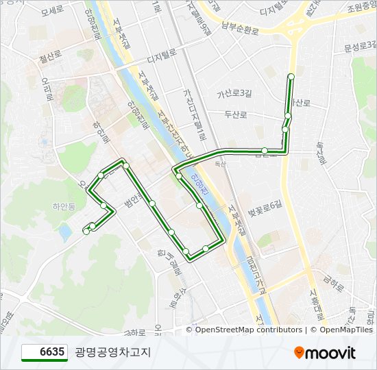 6635 bus Line Map