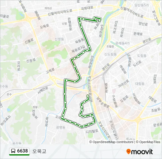 6638 버스 노선 지도