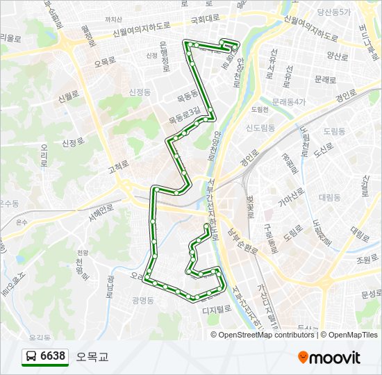 6638 bus Line Map