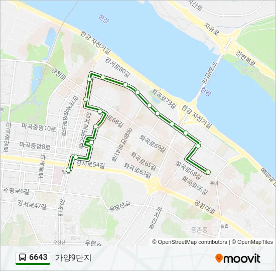 6643 Bus Line Map