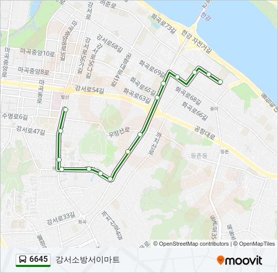 6645 버스 노선 지도