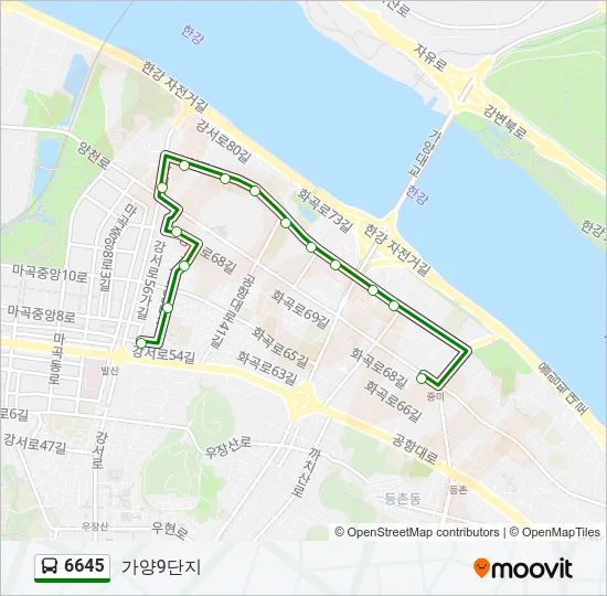 6645 버스 노선 지도