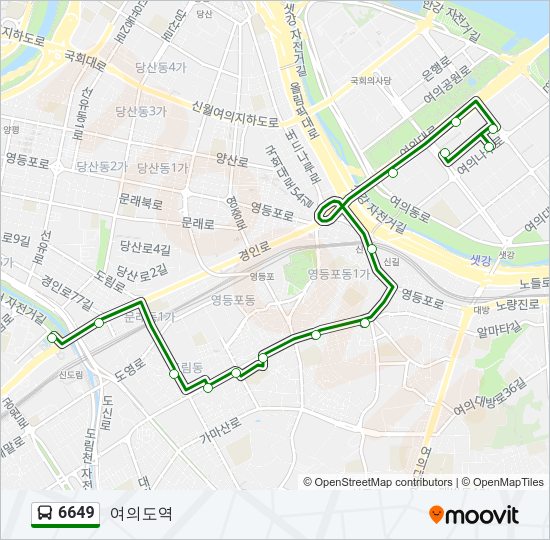 6649 버스 노선 지도