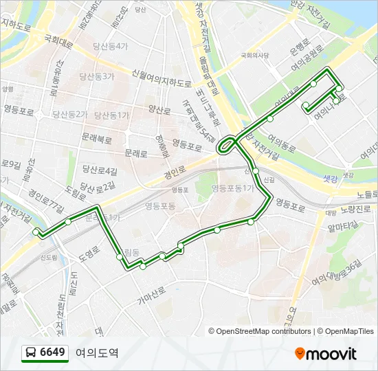 6649 버스 노선 지도