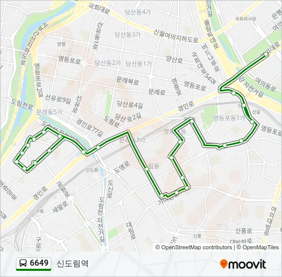 6649 Bus Line Map