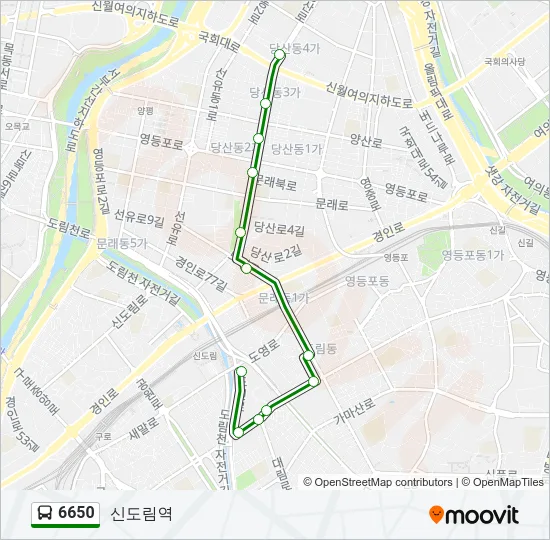 6650 Bus Line Map