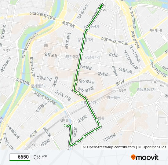 6650 bus Line Map
