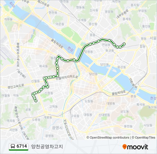 6714 bus Line Map