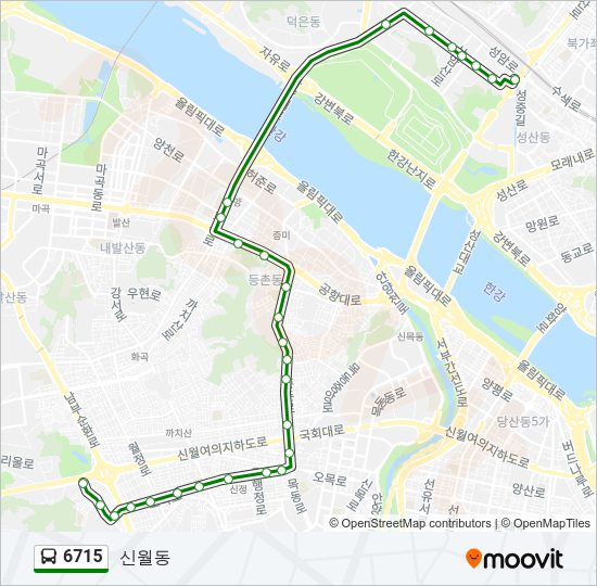 6715 버스 노선 지도