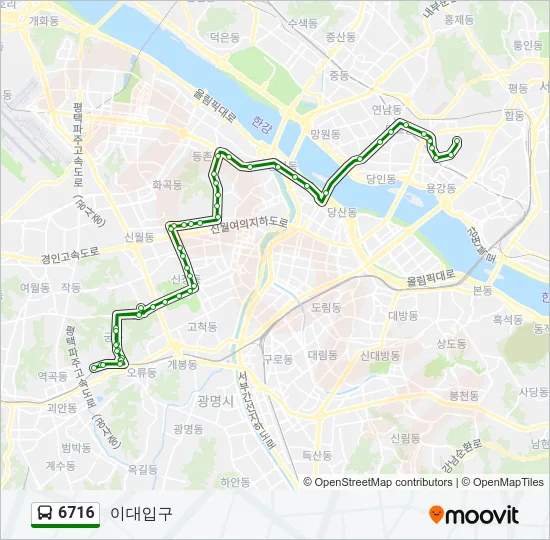 6716 Bus Line Map