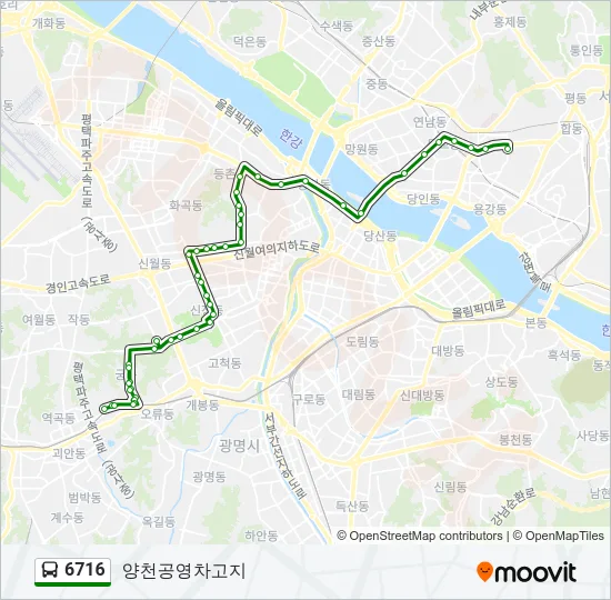 6716 Bus Line Map