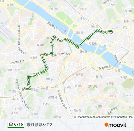 6716 bus Line Map