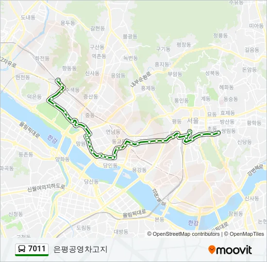 7011 Bus Line Map
