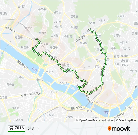 7016 Bus Line Map