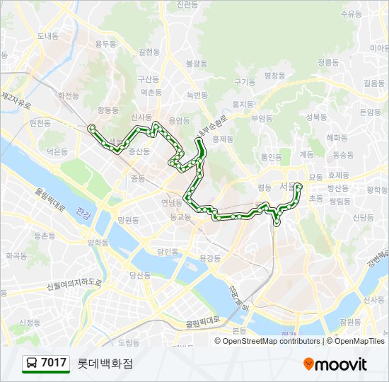 7017 bus Line Map