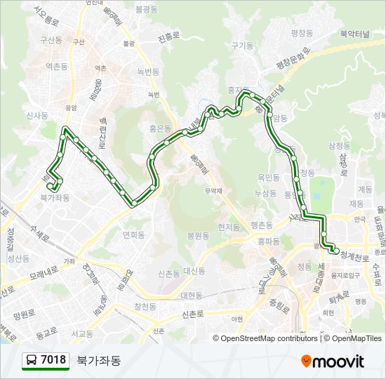 7018 bus Line Map