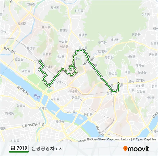7019 Bus Line Map