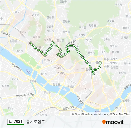 7021 Bus Line Map